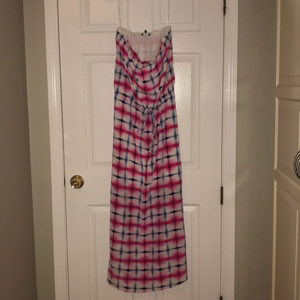 Michael Stars Tulip Strapless Silk Maxi Dress